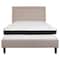 Flash Furniture Full Platform Bed Set, Beige SL-BMF-18-GG - alternate 4